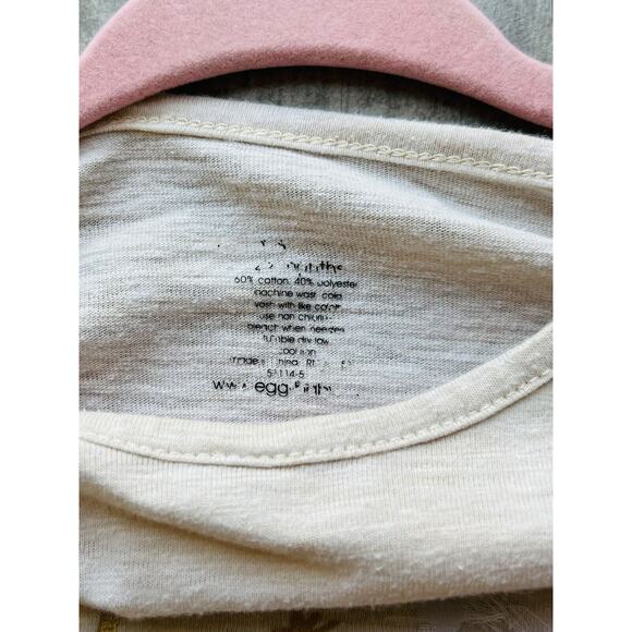 $58 EGG by SUSAN LAZAR Baby Toddler Girls Long Sleeve 3D Swan Top Gold Stars 24M - Picture 7 of 8